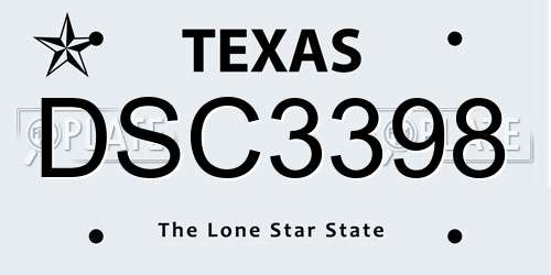 DSC3398 Texas License Plate
