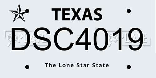 DSC4019 Texas License Plate