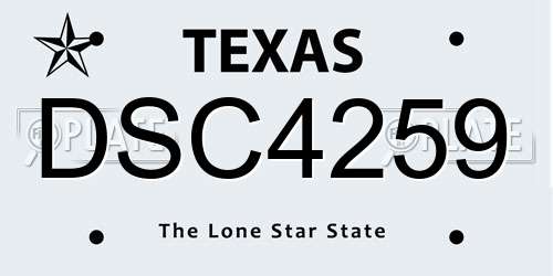 DSC4259 Texas License Plate