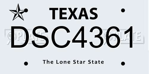 DSC4361 Texas License Plate