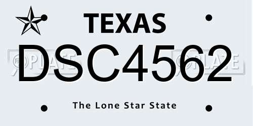 DSC4562 Texas License Plate