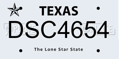 DSC4654 Texas License Plate