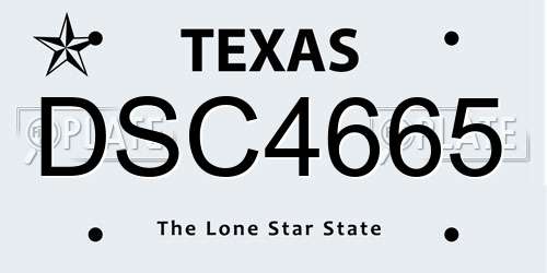 DSC4665 Texas License Plate