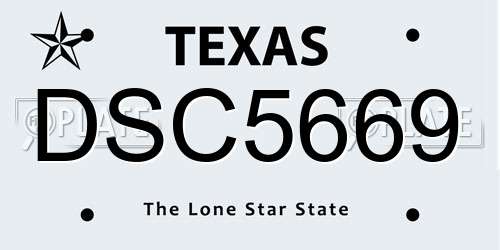 DSC5669 Texas License Plate