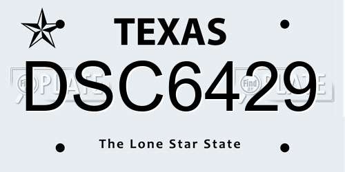 DSC6429 Texas License Plate