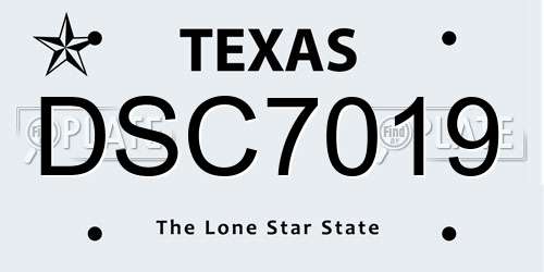 DSC7019 Texas License Plate