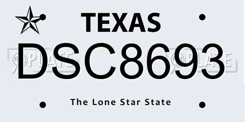 DSC8693 Texas License Plate