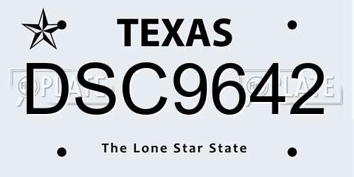 DSC9642 Texas License Plate