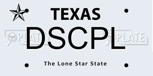 DSCPL Texas License Plate
