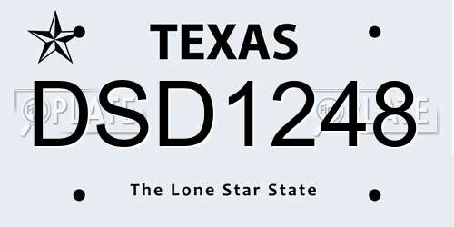 DSD1248 Texas License Plate