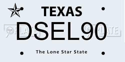 DSEL90 Texas License Plate
