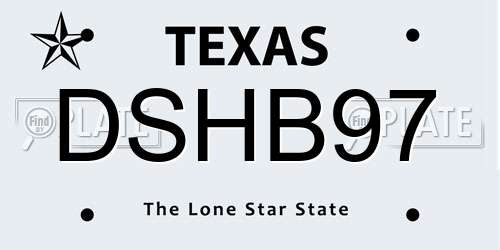 DSHB97 Texas License Plate