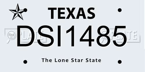 DSI1485 Texas License Plate