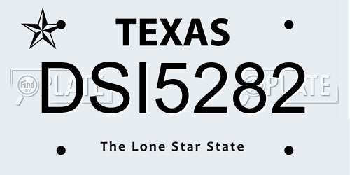 DSI5282 Texas License Plate
