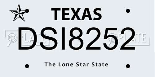 DSI8252 Texas License Plate