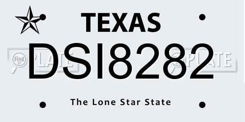 DSI8282 Texas License Plate