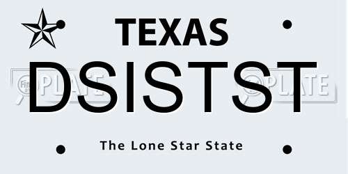 DSISTST Texas License Plate
