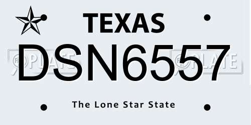 DSN6557 Texas License Plate