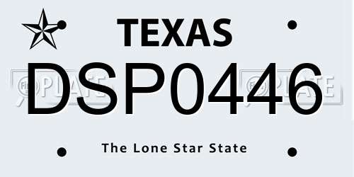 DSP0446 Texas License Plate