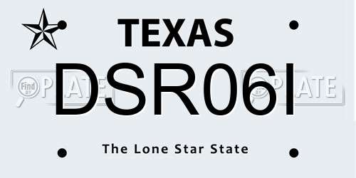DSR06I Texas License Plate