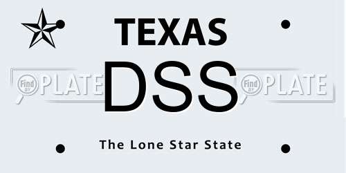 DSS Texas License Plate