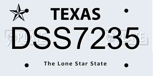 DSS7235 Texas License Plate