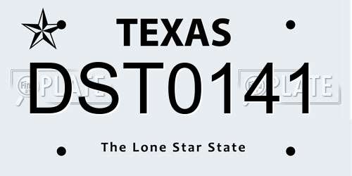 DST0141 Texas License Plate