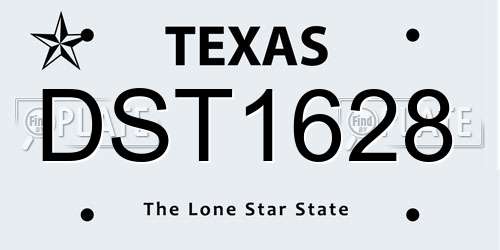 DST1628 Texas License Plate