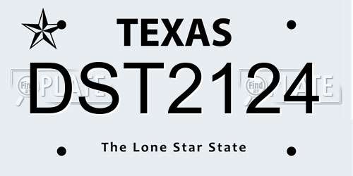 DST2124 Texas License Plate