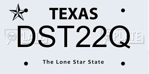 DST22Q Texas License Plate