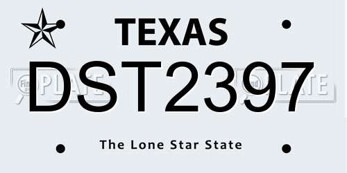 DST2397 Texas License Plate