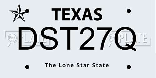 DST27Q Texas License Plate