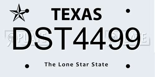 DST4499 Texas License Plate