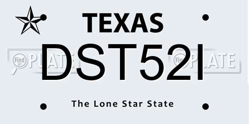 DST52I Texas License Plate