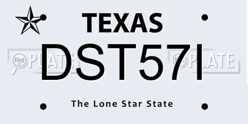 DST57I Texas License Plate