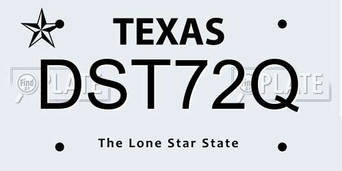 DST72Q Texas License Plate