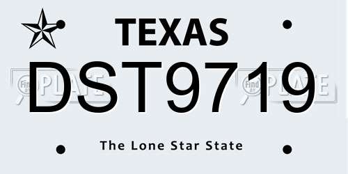 DST9719 Texas License Plate