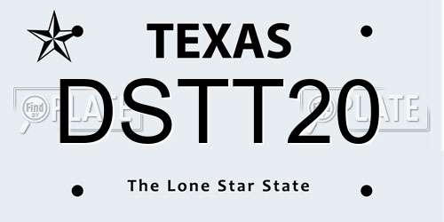 DSTT20 Texas License Plate