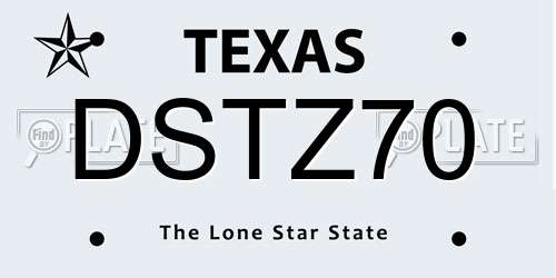 DSTZ70 Texas License Plate
