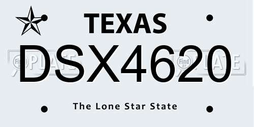 DSX4620 Texas License Plate