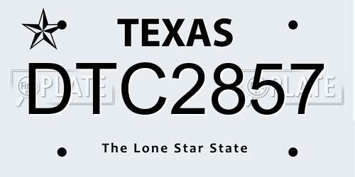 DTC2857 Texas License Plate