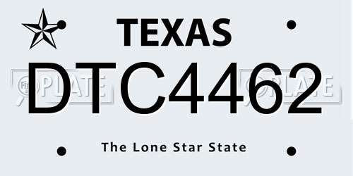 DTC4462 Texas License Plate