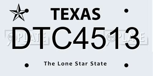 DTC4513 Texas License Plate