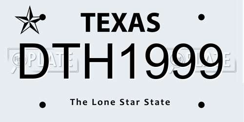 DTH1999 Texas License Plate