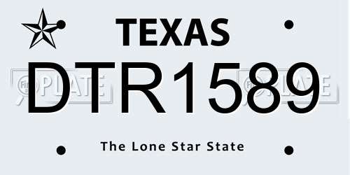 DTR1589 Texas License Plate