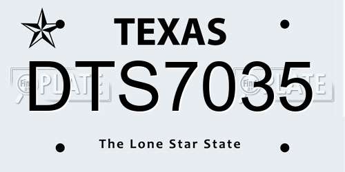 DTS7035 Texas License Plate