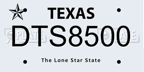 DTS8500 Texas License Plate