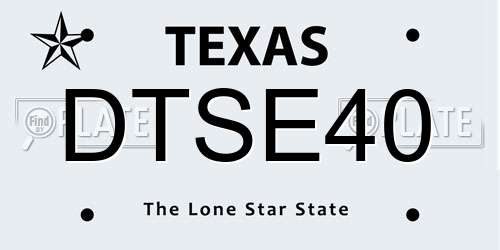 DTSE40 Texas License Plate
