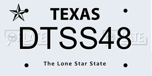 DTSS48 Texas License Plate
