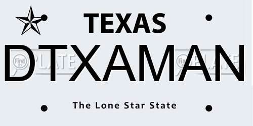 DTXAMAN Texas License Plate